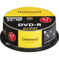 Intenso DVD-R 4,7 Go, Support vierge DVD 16x, 25 pièces, imprimable