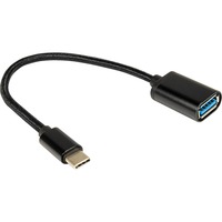Inter-Tech 88885582 câble USB USB 3.2 Gen 1 (3.1 Gen 1) USB C USB A Noir, Adaptateur Noir, USB C, USB A, USB 3.2 Gen 1 (3.1 Gen 1), Noir