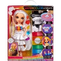 MGA Entertainment Rainbow High Watercolor & Create Fashion Doll Brown Eyes, Poupée Rainbow High Watercolor & Create Fashion Doll Brown Eyes, Poupée mannequin, Femelle, 4 an(s), Couleurs assorties