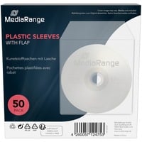MediaRange Pochettes plastiques pour CD/DVD, Étui de protection 50 pièces, En vrac