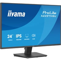iiyama ProLite X2497HSU-B1 23.8" Moniteur Noir (Mat), 1x DisplayPort, 1x HDMI, 2x USB-C, 2x USB-A, 120 Hz, 60,5 cm (23.8"), 1920 x 1080 pixels, Full HD, LED, 4 ms, Noir