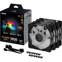 ASUS TUF Gaming TR120 ARGB Reverse ventilateurs de boîtier Noir, 3 pièces, 120 x 120 x 25 mm, Ventilateur, 12 cm, Noir