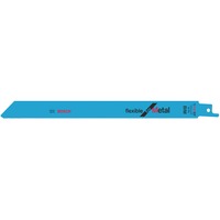 Bosch Lames de scie sabre S 1122 EF Flexible for Metal, Lame de scie Lame de scie à guichet, Tuyau, Profil, Tôle métallique, Plaque métallique (fine), Bimétal, Acier inoxydable, 22,5 cm, 1,4 mm