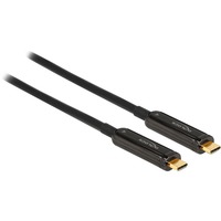 DeLOCK USB-C optique actif, Câble Noir, 5 mètres, 4K