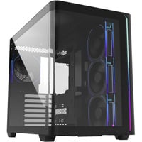 FSP M580PLUS Midi Tower Noir, boîtier pc Noir | 2x USB-A | 1x USB-C | RGB | Window