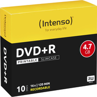 Intenso DVD+R 4,7 Go, Support vierge DVD 16x, 10 pièces, imprimable