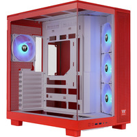 Thermaltake View 380 XL TG ARGB boîtier midi tower Rouge | 2x USB-A | 1x USB-C | RGB | Verre Trempé