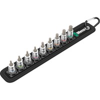 Wera Ceinture A Imperial 1 Ensemble de douilles Zyklop à empreinte hexagonale intérieure, Clés mixtes à cliquet Noir