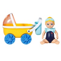 ZAPF Creation BABY born Splish Splash Pram with Emma, Figurine BABY born Splish Splash Pram with Emma, Poupée de bain, Garçon/Fille, 1 an(s), Multicolore