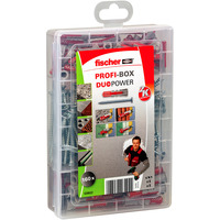 fischer Profi-Box DuoPower + vis, Cheville Gris clair/Rouge