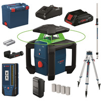 Bosch Rotationslaser GRL18V-3-31G avec Akku ProCORE18V 4.0Ah dans L-BOXX, Laser rotatif Vert