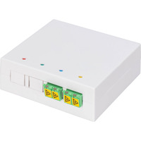 Digitus Boîtier FTTH avec 2 x coupleurs LC/APC DX avec obturateur Blanc