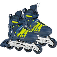 HUDORA Roller en ligne Comfort Taille 35-40, Rollers Bleu/Jaune