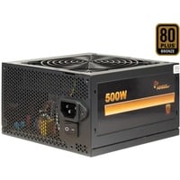 Inter-Tech ArgusNT BPS-500 unité d'alimentation d'énergie 20+4 pin ATX ATX Noir alimentation  500 watt Noir, 2x PCIe, 500 W, 100 - 240 V, 47 - 63 Hz, 7/3.5 A, 100 W, 420 W