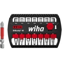 Wiha Set d'embouts BitBuddy TY-Bits 49mm, 7 pièces, Set d'embouts de vissage Noir/Rouge
