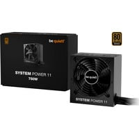 be quiet! System Power 11 alimentation 750 watt Noir, 1x 12VHPWR, 2x PCIe, 750 W, 200 - 240 V, 50 Hz, 4 A, 120 W, 750 W