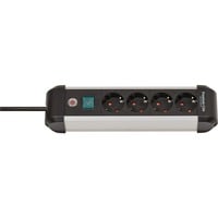 Brennenstuhl Multiprise Premium Alu-Line 4 prises Noir/en aluminium