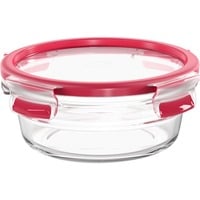 Emsa CLIP & CLOSE N10403 Rond Boîte 0,6 L Transparent 1 pièce(s) Transparent/Rouge, Boîte, Rond, 0,6 L, Transparent, Verre, 420 °C