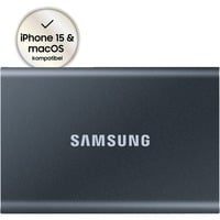 SAMSUNG Portable T7, 1 To SSD externe Gris, MU-PC1T0T/WW, USB 3.2 Gen.2 (10 Gbps)