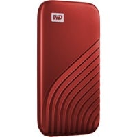 WD My Passport 1000 Go Rouge SSD externe Rouge, 1000 Go, USB Type-C, 3.2 Gen 2 (3.1 Gen 2), 1050 Mo/s, Protection par mot de passe, Rouge