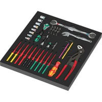 Wera Insert en mousse Kraftform Kompakt Wartung Set 1, Set d'outils Noir/multicolore