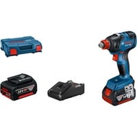 Bosch BOSCH GDX 18V-200 + accessoires L-BOXX, Visseuse à choc Bleu/Noir, Visseuse à percussion, Poignée de pistolet, 1/4", Mandrin à libération rapide, Noir, Bleu, Rouge, Sans brosse