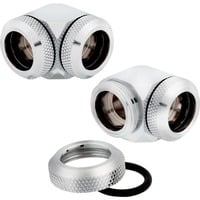 Corsair Hydro X Series XF Hardline 90° 14 mm OD, Connecteur Chrome, 2 piéces