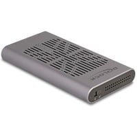 DeLOCK Boîtier USB externe 20 Gbps pour 2 x M.2 NVMe PCIe SSD, Boîtier disque dur Gris