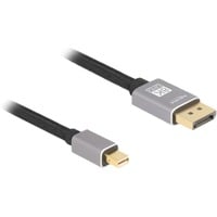 DeLOCK Câble Mini DisplayPort > DisplayPort 1.4, 8K avec HDR Noir/gris