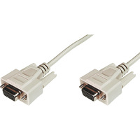 Digitus Câble de connexion pour transfert de données série, D-Sub9 (femelle) > D-Sub9 (femelle) Beige