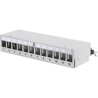 Digitus Panneau de brassage modulaire de bureau, 12 ports, blindé Gris clair