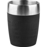 Emsa 514514 thermos Noir, Gobelet thermique Noir/en acier inoxydable, Noir, Chine, 87 mm, 94 mm, 112 mm, 204 g