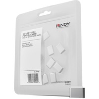 Lindy 40439 bloqueur de port USB Type-C Blanc 10 pièce(s), Verrou antivol USB Type-C, Blanc, 10 pièce(s), 10 g