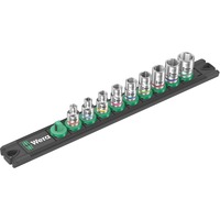 Wera Barre magnétique à douilles A Imperial 1 Jeu d'embouts de clé à douille 1/4", en pouces, Clés mixtes à cliquet Noir/Vert