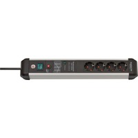Brennenstuhl Multiprise Premium-Protect-Line 4 prises Noir/en aluminium