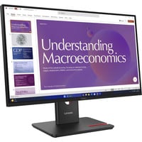 Lenovo ThinkVision T24D-40 23.8" Moniteur Noir, 1x DisplayPort, 1x HDMI, 2x USB-C, 3x USB-A, 1x RJ-45, 120 Hz, 60,5 cm (23.8"), 1920 x 1080 pixels, Full HD, LCD, 6 ms, Noir