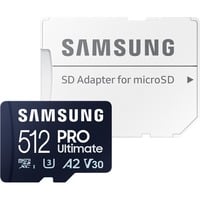 Samsung MB-MY512S 512 Go MicroSDXC UHS-I, Carte mémoire Bleu foncé, 512 Go, MicroSDXC, UHS-I, 200 Mo/s, 130 Mo/s, Class 3 (U3)