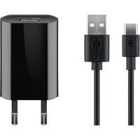 goobay Set de charge USB-C 5 Watt, Chargeur Noir