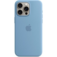 Apple Coque en silicone avec MagSafe pour iPhone 15 Pro Max, Housse/Étui smartphone Bleu clair