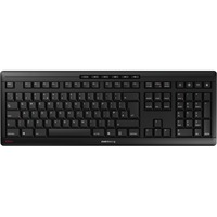 CHERRY Stream Wireless clavier Universel FR sans fil +USB QWERTY Anglais britannique Noir Noir, Layout UK (QWERTY), Technologie SX, 100%, Taille réelle (100 %), Avec fil &sans fil, FR sans fil +USB, QWERTY, Noir