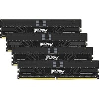 Kingston FURY FURY 128 Go 6800 MT/s DDR5 ECC Reg CL34 DIMM (kit de 4) Renegade Pro XMP, Mémoire vive Noir, 128 Go, 4 x 32 Go, DDR5, 288-pin DIMM, Noir