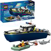 LEGO City - Poursuite avec un bateau de police, Jouets de construction 60456
