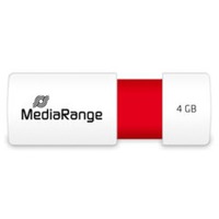 MediaRange Color Edition 4GB, Clé USB Blanc/Rouge