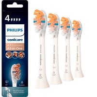 Philips A3 Premium Tout-en-un HX9094/10 Lot de 4 + blanc + têtes de brosse soniques, Tête brosse à dent électrique Blanc, 4 pièce(s), Blanc, 3 mois, Moyen, Philips, 2 Series Plaque Control, 2 Series Plaque Defense, Series 2100, 3 Series, DiamondClean,...