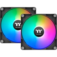 Thermaltake CT140 Reverse ARGB Sync PC Cooling Fan ventilateurs de boîtier Noir, 2 pièces, 140 x 140 x 25 mm, PWM