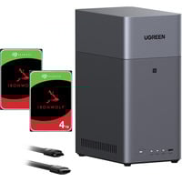 UGREEN Pack DH2300 avec 2x Seagate IronWolf NAS 4 TB CMR Noir