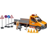 bruder Véhicule municipal MB Sprinter avec lumière et son, Modèle réduit de voiture Orange