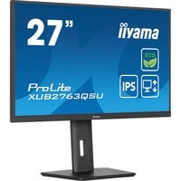 iiyama ProLite XUB2763QSU-B1 écran plat de PC 68,6 cm (27") 2560 x 1440 pixels Quad HD LED Noir Moniteur Noir (Mat), 68,6 cm (27"), 2560 x 1440 pixels, Quad HD, LED, 2 ms, Noir