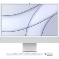 Apple iMac Apple M 61 cm (24") 4480 x 2520 pixels 8 Go 512 Go SSD PC All-in-One macOS Big Sur Wi-Fi 6 (802.11ax) Argent, Systéme-MAC Argent, 61 cm (24"), 4.5K Ultra HD, Apple M, 8 Go, 512 Go, macOS Big Sur