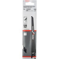Bosch 2608656263 Lames de scie sabre Bimétal 5 pièce(s), Lame de scie Lames de scie sabre, Plaque de plâtre, Bimétal, Noir, 4,3 mm, 15 cm